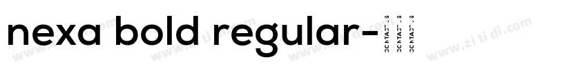 nexa bold regular字体转换